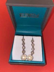 ¡NUEVO! PENDIENTES DE PLATA ESTERLINA Y PERLAS DE EFFY/ $375/¡UN GRAN REGALO! - Imagen 1 de 9