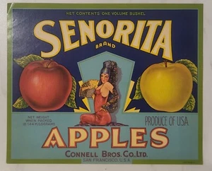 LABEL Senorita Apples Connell Brothers San Francisco California - Picture 1 of 1