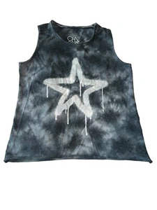 Chaser Brand Girls Tie Dye Dripping Star Graphic Tank Top Size 6 - Picture 1 of 3
