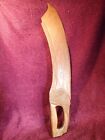 Antique 1800-S Carved All Original Wood Linen Flax Sword Beater Sweden Swedish