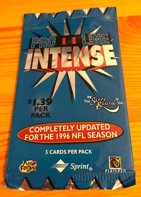1996 Pro Line II Intense Football Score Board  Sprint 5 Card Factory Sealed Pack - Image 1 of 4