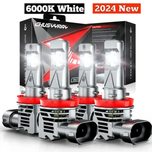 H11 H11 Combo CSP LED Headlight High&Low Bean Bulbs Kit Super Bright White - Picture 1 of 20