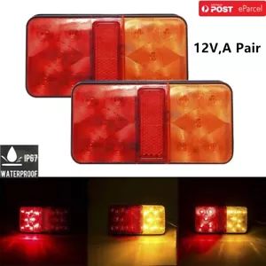 LED TRAILER TAIL LIGHTS TRUCK CARAVAN UTE BOAT LIGHT SCREW Waterproof IP67 Stop - Picture 1 of 10