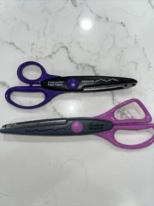 Lot of (2) Crafting Scissors-Fiskars Paper Edgers Victorian & Family Treasures - Picture 1 of 3