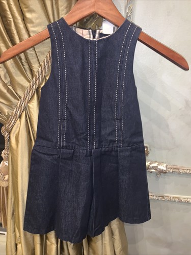 Abito Burberry bambino denim con fodera a quadri taglia 3 us intime ottimeioni