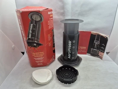 Prensa de café original AeroPress - Método de preparación 3 en 1 - SIN CUCHARA NI BARRA DE AGITACIÓN  Foto 1 de 4