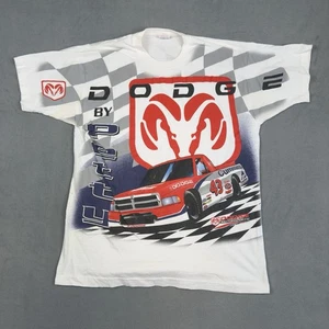 Vintage 90s Richard Petty #43 Dodge Racing Nascar AOP Graphic T-Shirt Size XL - Picture 1 of 10