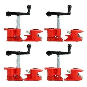 Juego de abrazaderas de tubo de pegado de madera de 3/4" resistente PRO carpintería hierro fundido nuevo CUATRO - Imagen 1 de 2