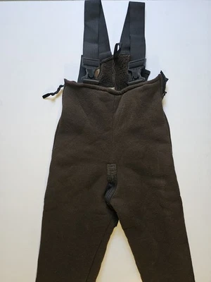 USGI Military Polyester Fiber Pile Brown Overalls, Bib, Ex-Small, Short Regular  - Image 1 of 4