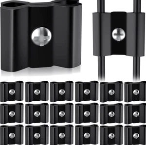 18 Pcs Gridwall Joining Clips Black Wire Grid Panel Connectors for Wall Grid Pan - Picture 1 of 2