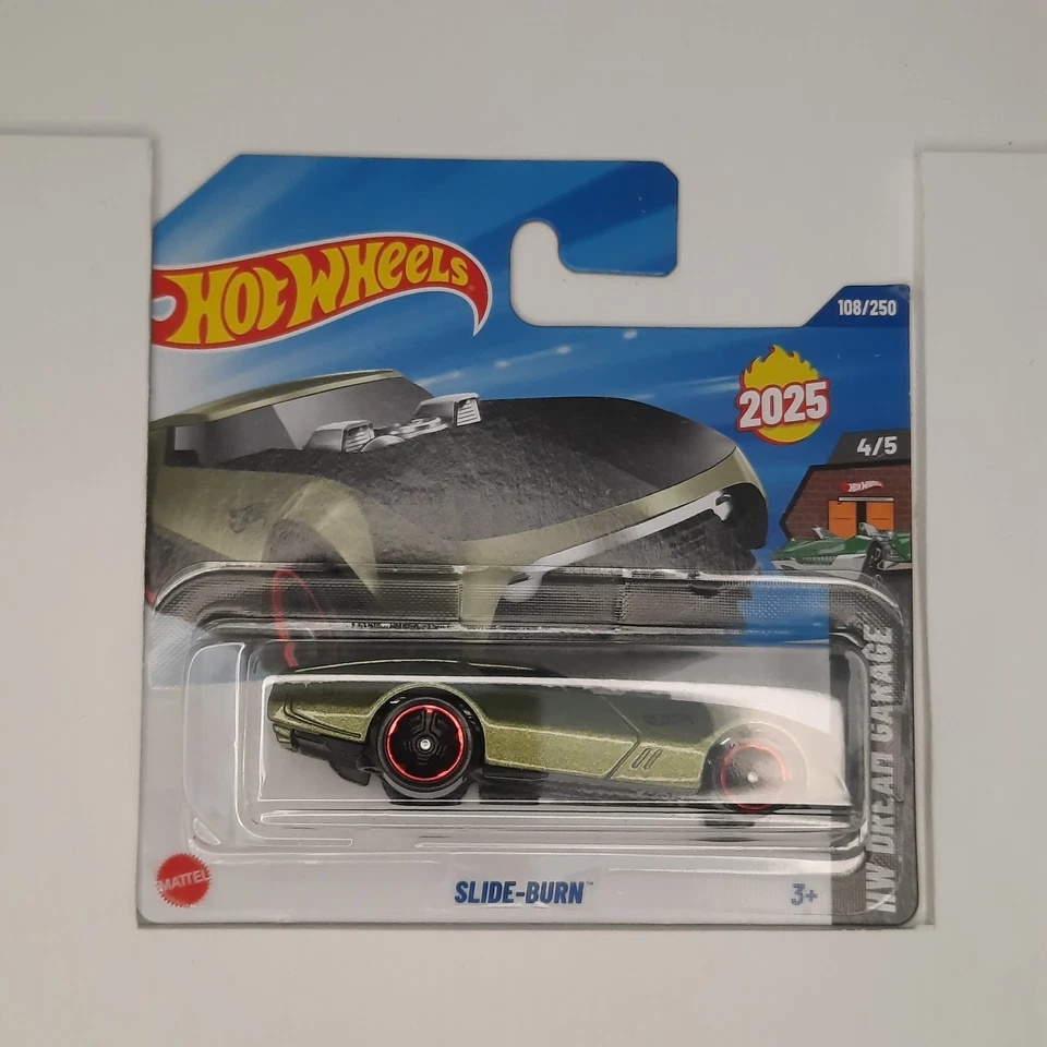 Hot Wheels Mattel 2025 Slide-Burn (col 2) 108/250 HW Dream Garage 4/5 - Immagine 1 di 1