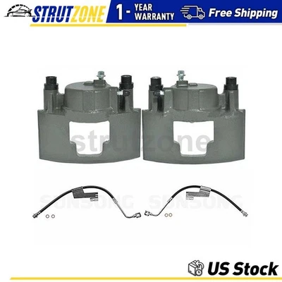 Front Brake Calipers & Brake Hose Fits 2000 1994 1995 1996 Chevrolet C3500_ - Image 1 of 4