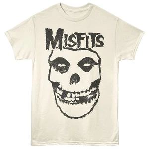 The Misfits Black Logo Inverted Skull Face Men's T Shirt Punk Merch - Picture 1 of 5