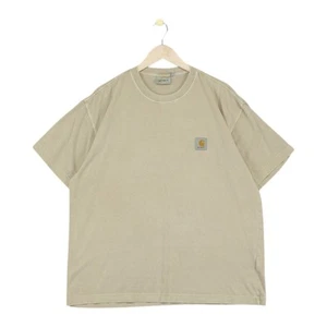 Carhartt Nelson T-Shirt Mens Size XL Beige Short Sleeve Crew Neck - Picture 1 of 15