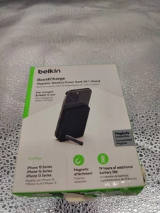 Belkin BoostCharge Magnetic Wireless 5000mAh Power Bank 7.5W with Stand Black - Picture 1 of 6