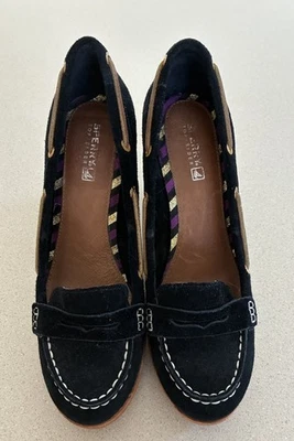 Sperry Topsider Women's Black Suede Boat Shoe Loafer Pump 7.5M 9236159 - Image 1 of 4
