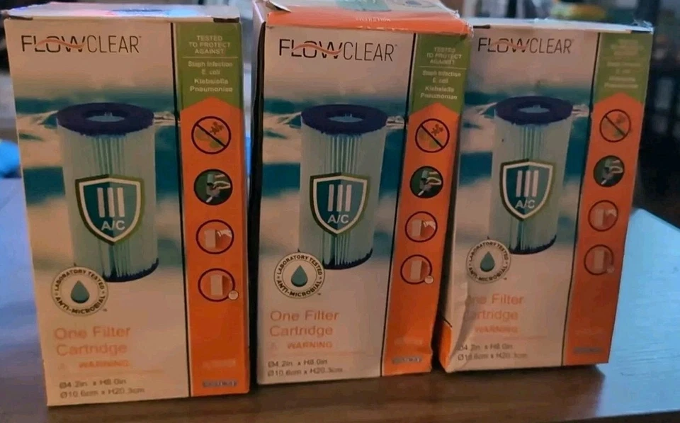 Lot FLOWCLEAR 58476E Pool Filter Cartridge Set Of 3 New In Box - Image 1 of 1