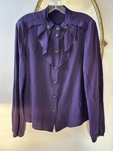 Gucci Purple Silk Blouse Size 44 - Picture 1 of 7