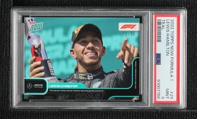 2022 Topps Now F1 Teal /99 Lewis Hamilton #029 PSA 9 MINT - Image 1 of 2