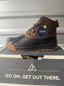 Alpine Men's Gavin Duck Boots US Size 9 Brown & Black leather AD22MCW004-GRY - Picture 1 of 3