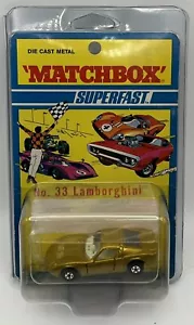 1971 Matchbox Lesney Superfast Lamborghini Miura #33 - Blister Card - Picture 1 of 7