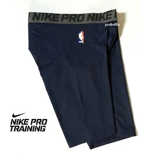 Nike NBA Mens Basketball Compression Training Tights Shorts Navy 2XL 2XLT 3XLT - Picture 1 of 5
