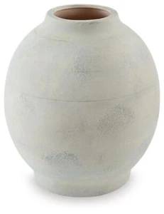 Signature Design by Ashley 12"Distressed Ceramic Tabletop Vase,Beige/Light Green - Picture 1 of 3