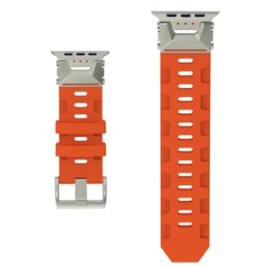Silikonowa opaska do Apple Watch Ultra 49mm 10/9/8/7/SE/6/5/4/3/2/1 Metalowe złącze - Zdjęcie 1 z 22