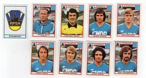 PANINI FOOTBALL 76 emblème de Strasbourg l'entraineur et 7 joueurs /RU249 - Picture 1 of 2
