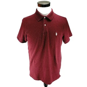 US Polo Assn Luxary Feel 100% Baumwolle Polo weinrot Größe L Top Zustand - Bild 1 von 5