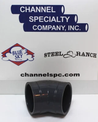 4 inch 45 Degree Elbow PVCI Sch 80 Gsr Socket x Socket - Image 1 of 4