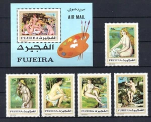 Fujeira 1970 set Art/Renoir/Painter stamps (Michel 648/52 + Bl. 49) MNH - Picture 1 of 1