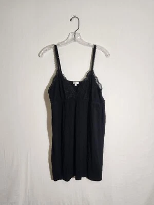 PJ Salvage Womens Size XL Sleepwear Lounge Chemise Dress Nightie Nightgown Black - Image 1 of 4