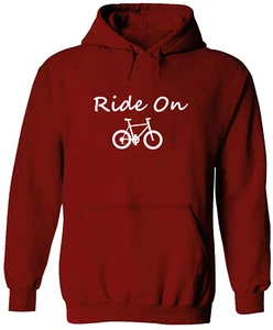 Ride Bicycle Herren/Unisex Pullover Hoodie Sweater Sweatshirt Grafik Lustig Bike - Bild 1 von 13