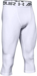 NEW Men's Under Armour HeatGear Compression White 3/4 Leggings XLarge MSRP $32 - Picture 1 of 15