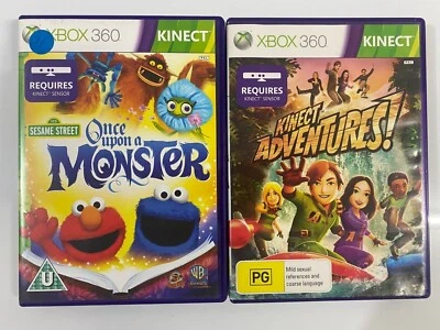 XBOX 360 Sesame Street Once Upon A Monster & Kinect Adventure-Manual- G/VGC -PAL - Image 1 of 4
