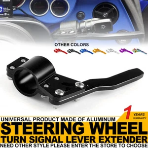 Aluminum Steering Wheel Turn Rod Extension Signal Lever Position Up Kit Black - Picture 1 of 9