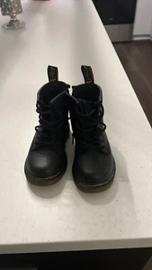 Dr. Martens 1460 Unisex Infant Black Leather Lace Up Boots Size 8 US - Picture 1 of 5