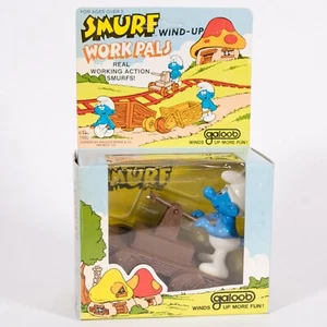 Figura Minero Galoob Los Pitufos Wind Up 1982 de colección nueva en caja - Imagen 1 de 5
