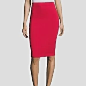 St. John Collection by Marie Gray Santana Knit Pencil Skirt Warm Red Size 6 - Picture 1 of 6