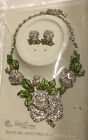 BW - CAROL COLLECTION - Crystal Necklace & Pierced Earring Set Factory Sealed