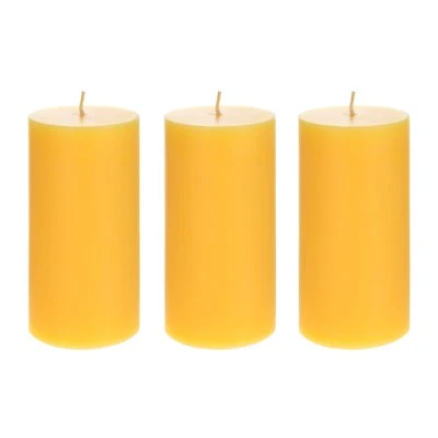 Mega Candles - 3 pcs 3" x 6" Hand Poured Citronella Scented Pillar Candle - Image 1 of 3
