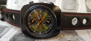 Citizen Chronograph VINTAGE Monaco Ref 67 9071 Rare Japan - Picture 1 of 10