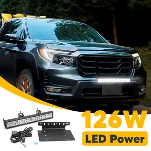 For Outback Forester Impreza ,20'' Light Bar Bumper License Plate Mount Wire Kit - Picture 1 of 8