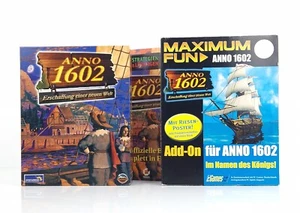 Juego PC: ANNO 1602 Big Box embalaje original + complemento adicional en nombre del rey y guía de libros - Imagen 1 de 15