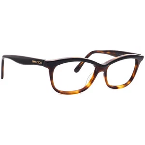 Jimmy Choo Eyeglasses 69 BG4 Black/Havana Semi Cat Eye Frame Italy 51[]14 135 - Picture 1 of 6