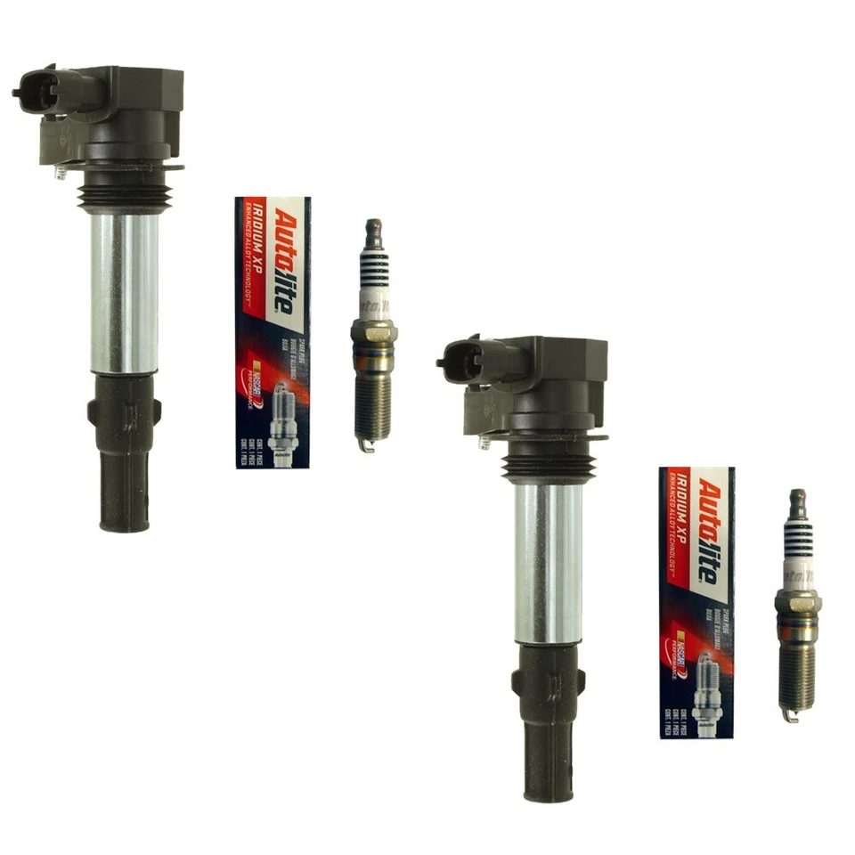 Nuevo juego de bobinas de encendido (2) + (2) bujías Autolite para Buick Cadillac 2004-10 Foto 1 de 3