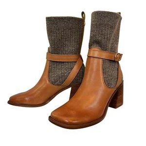Sam Edelman Women's Brown Winnie Flare Heel Ankle Boots Size 7 - Picture 1 of 19