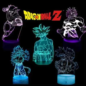 Lampe LED 3D USB Dragon Ball Z Goku Super Saiyan - Télécommande & Base complète - Bild 1 von 47