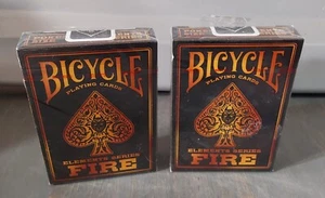 Baraja de cartas de fuego serie elementos de bicicleta nueva sellada 2 barajas - Imagen 1 de 2